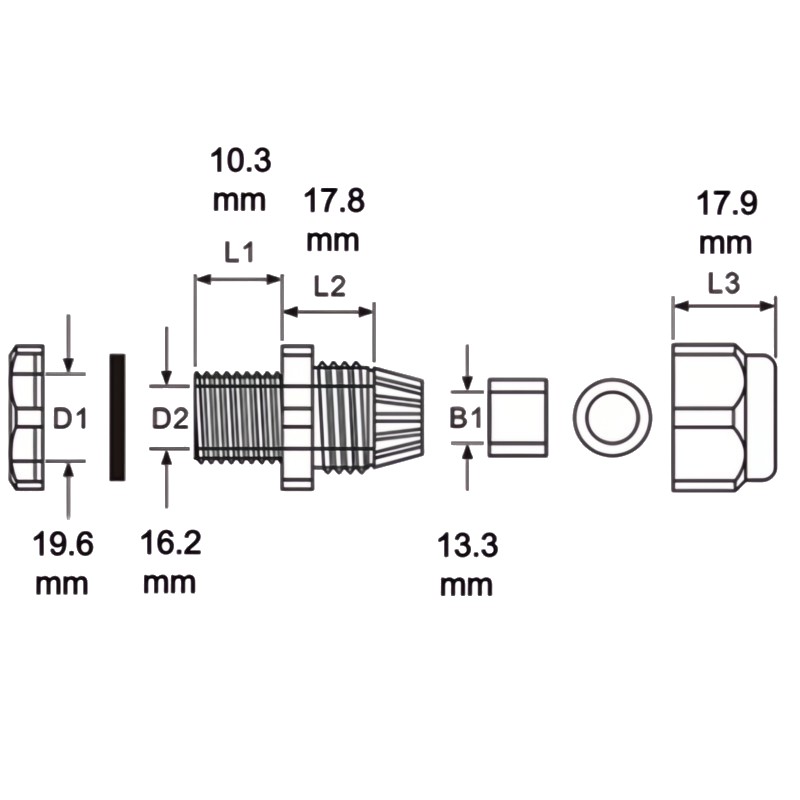 RJ-45 Cable Gland M20x1.5 - Image 3